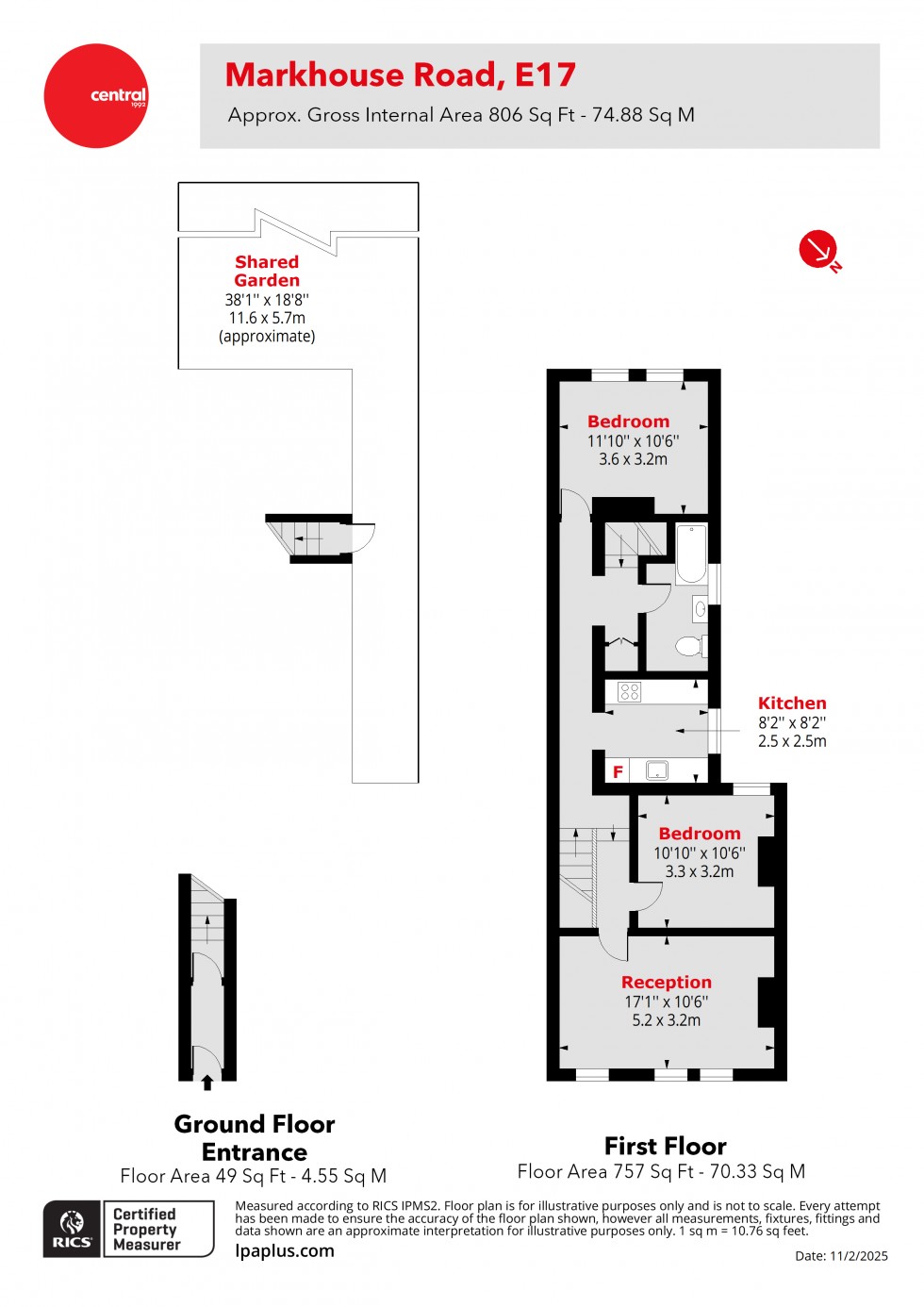 Floorplan for Walthamstow, London