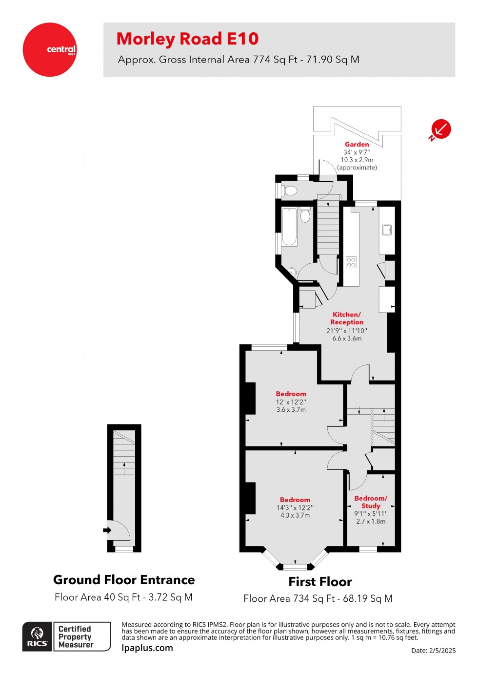 Floorplan for Leyton, London