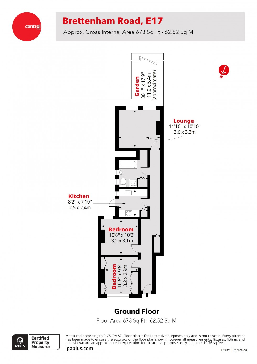 Floorplan for Walthamstow, London