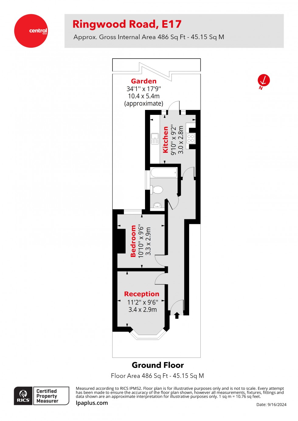 Floorplan for Walthamstow, London