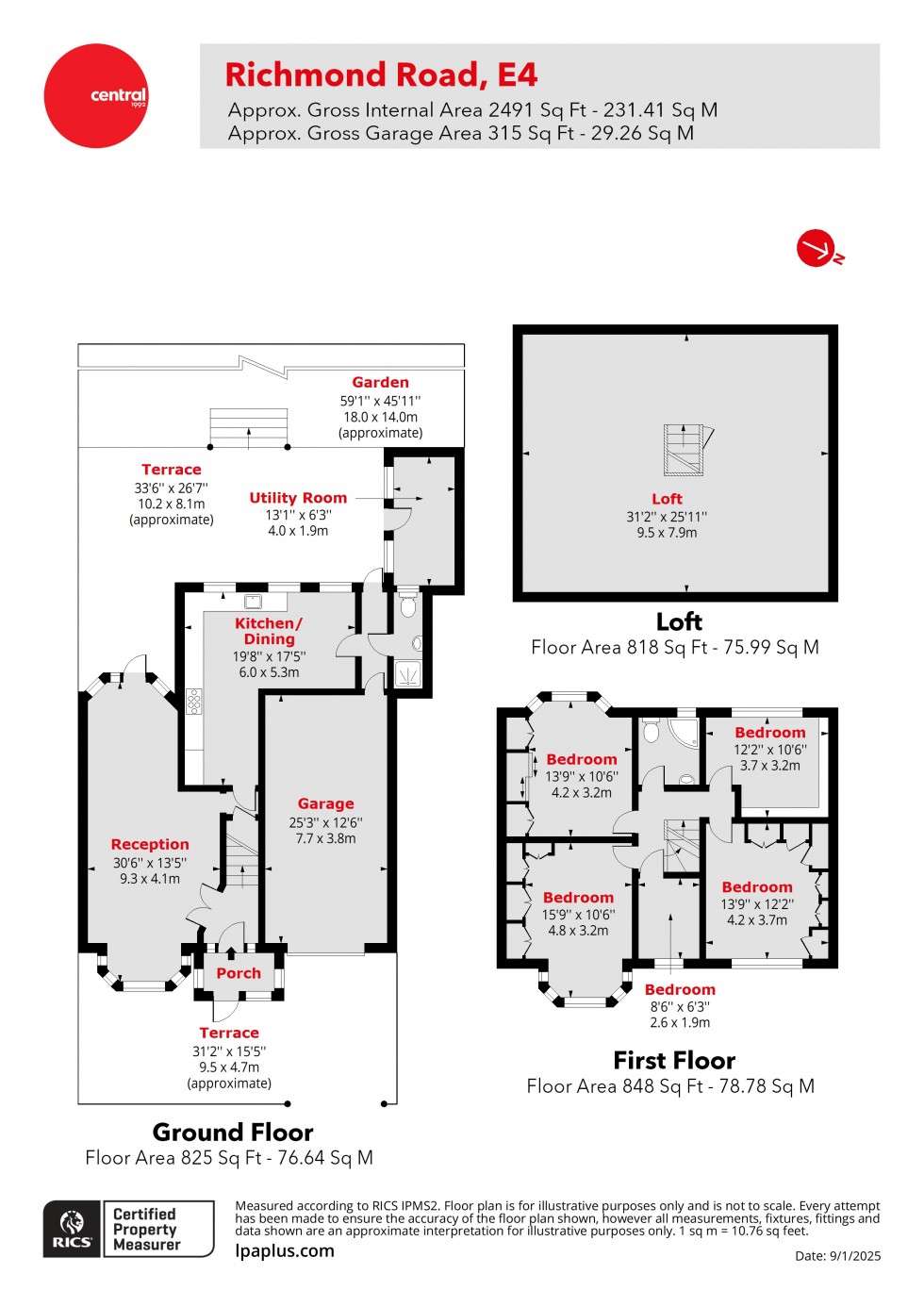 Floorplan for Chingford, London