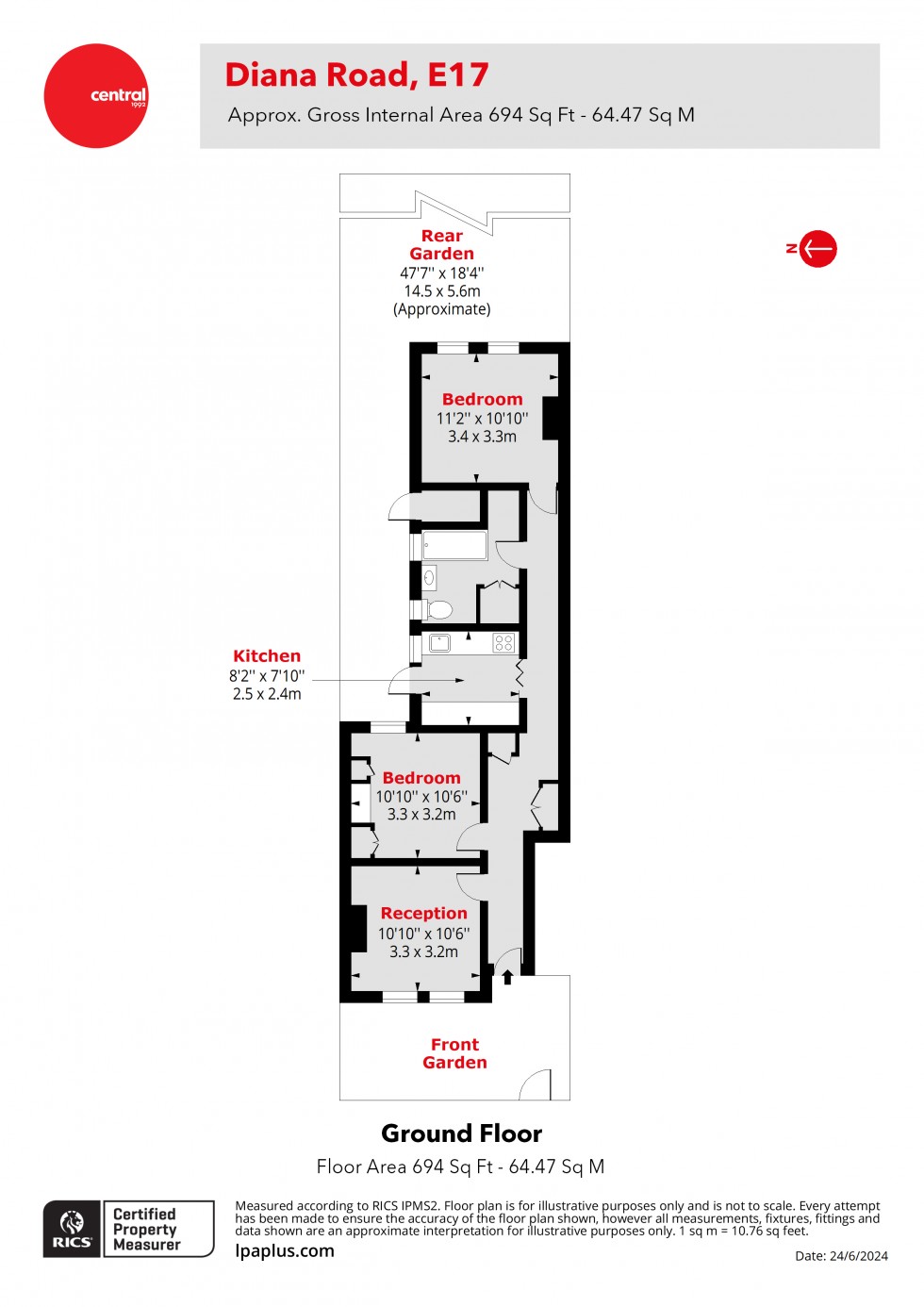 Floorplan for Walthamstow, London