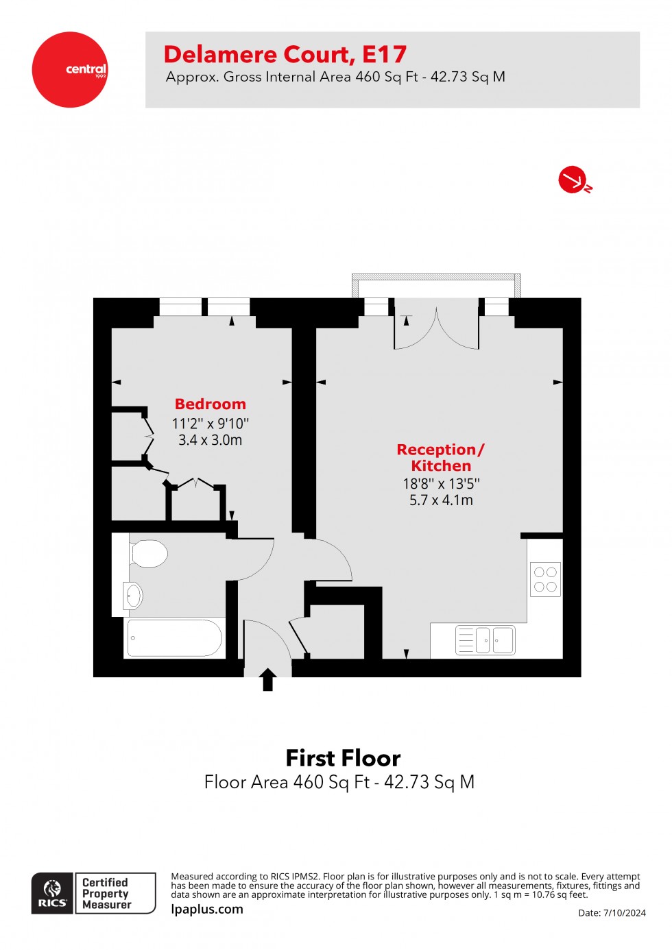 Floorplan for Hawker Place, Walthamstow, London