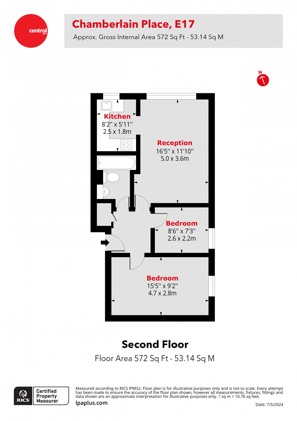 Floorplan for Walthamstow, London