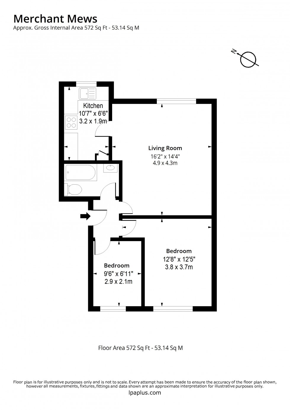 Floorplan for Westbury Road, London