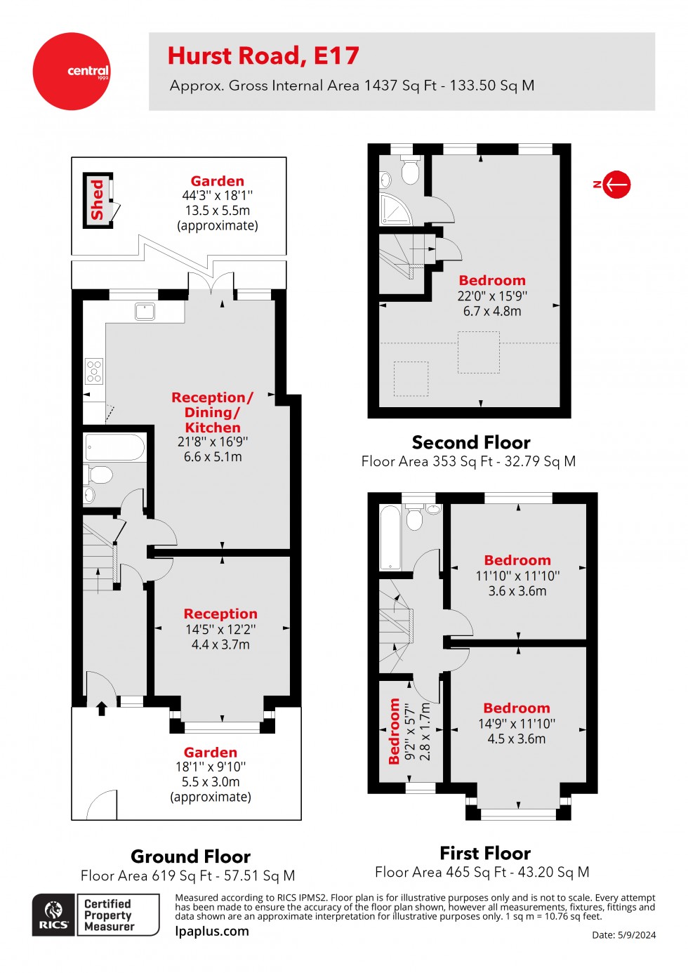 Floorplan for Walthamstow, London