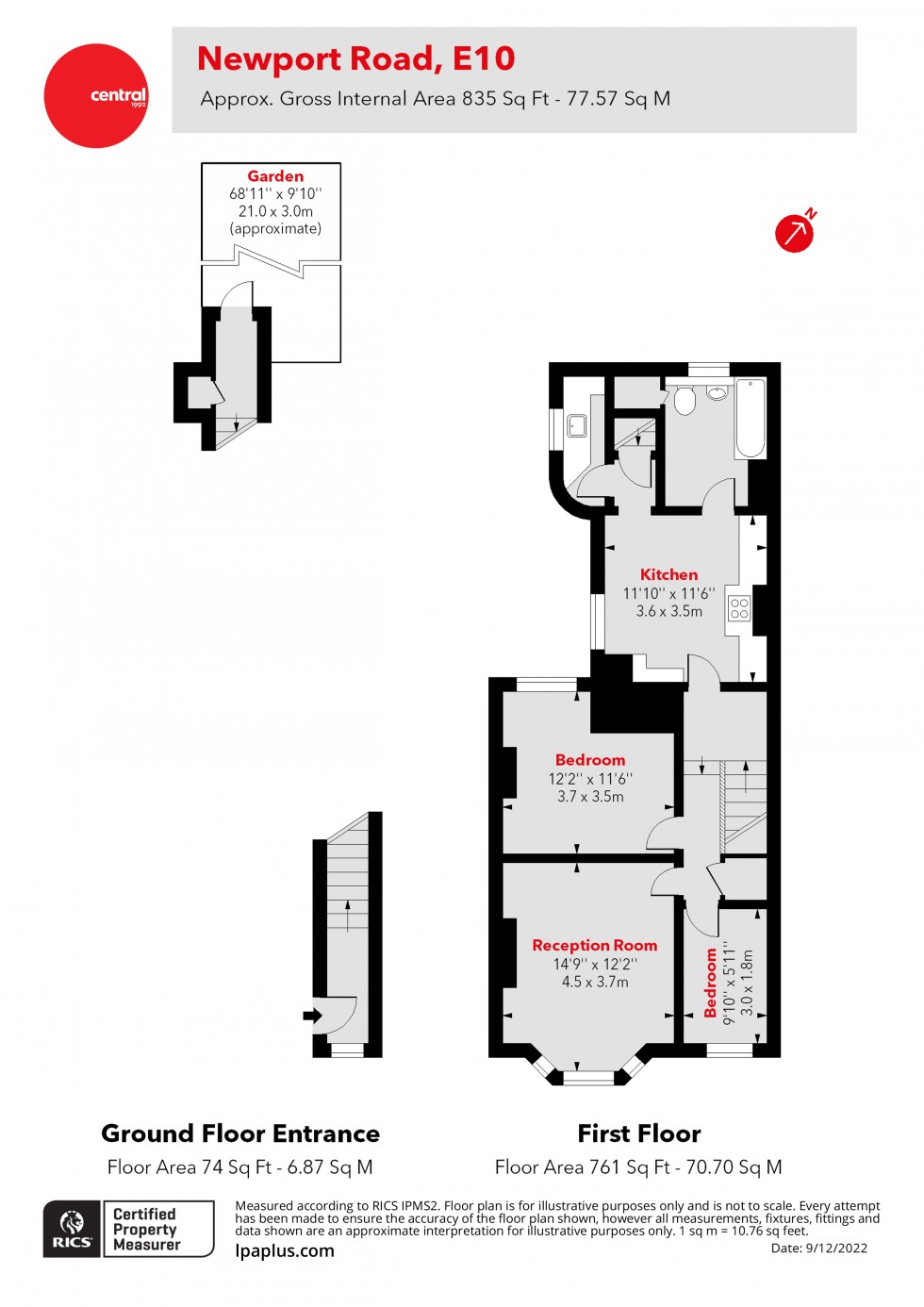 Floorplan for Leyton, London