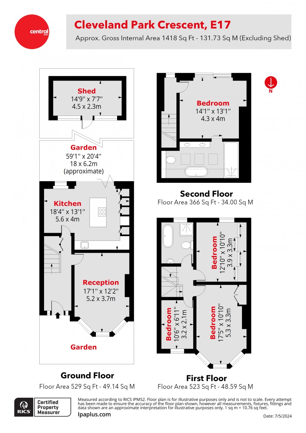 Floorplan for Walthamstow, London