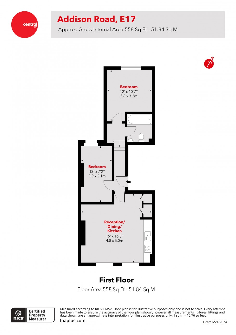 Floorplan for Walthamstow, London