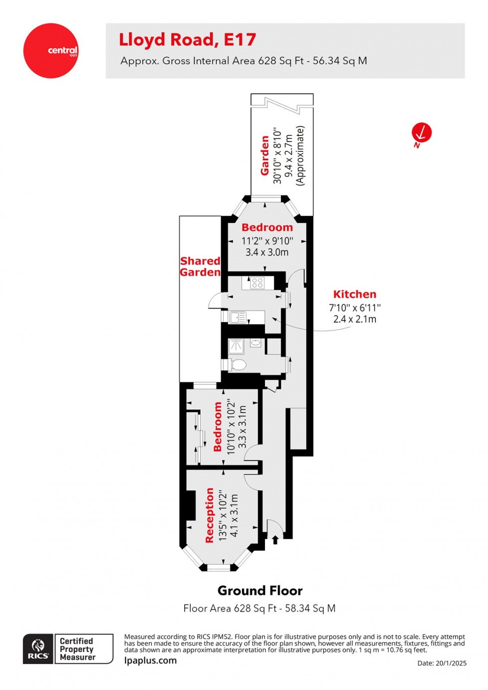 Floorplan for Walthamstow, London