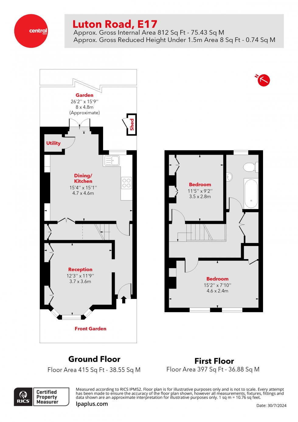 Floorplan for Walthamstow, London