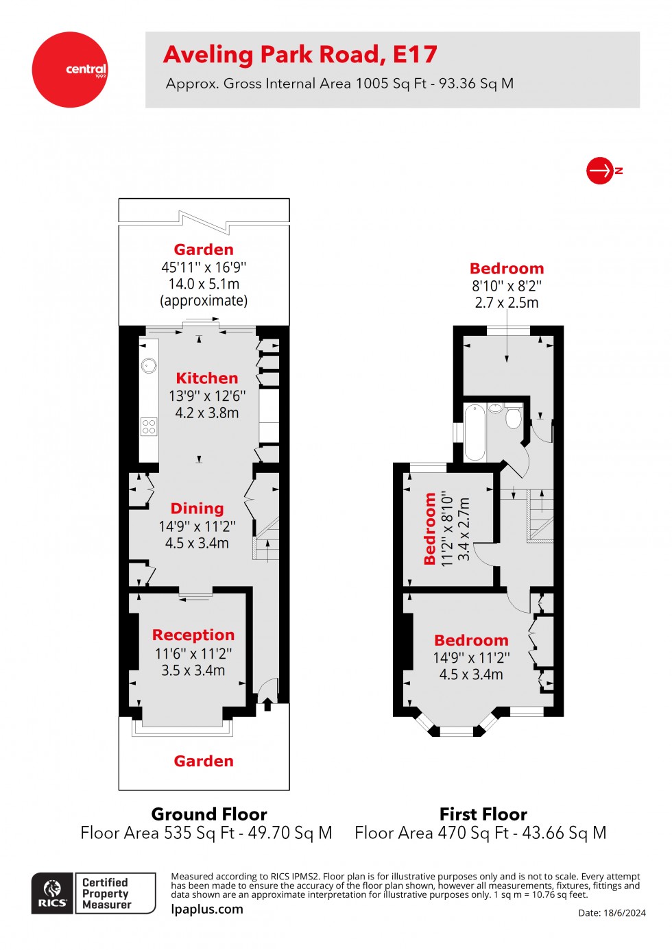 Floorplan for Walthamstow, London