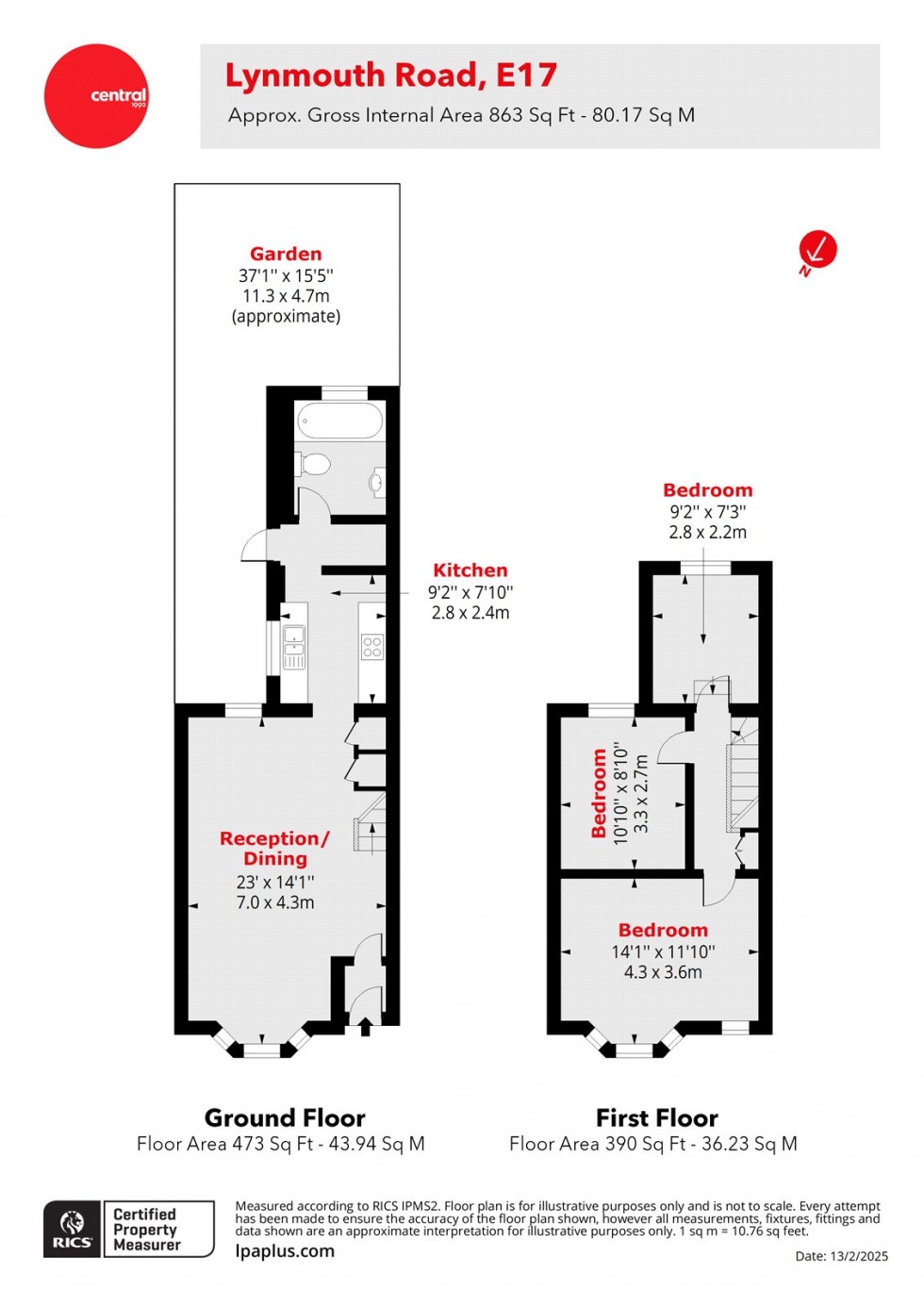 Floorplan for Walthamstow, LONDON