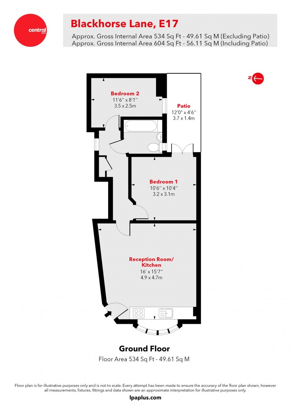 Floorplan for Walthamstow, London