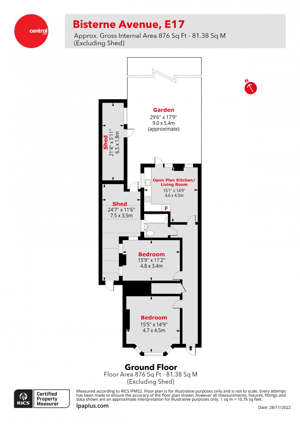 Floorplan for Walthamstow, London