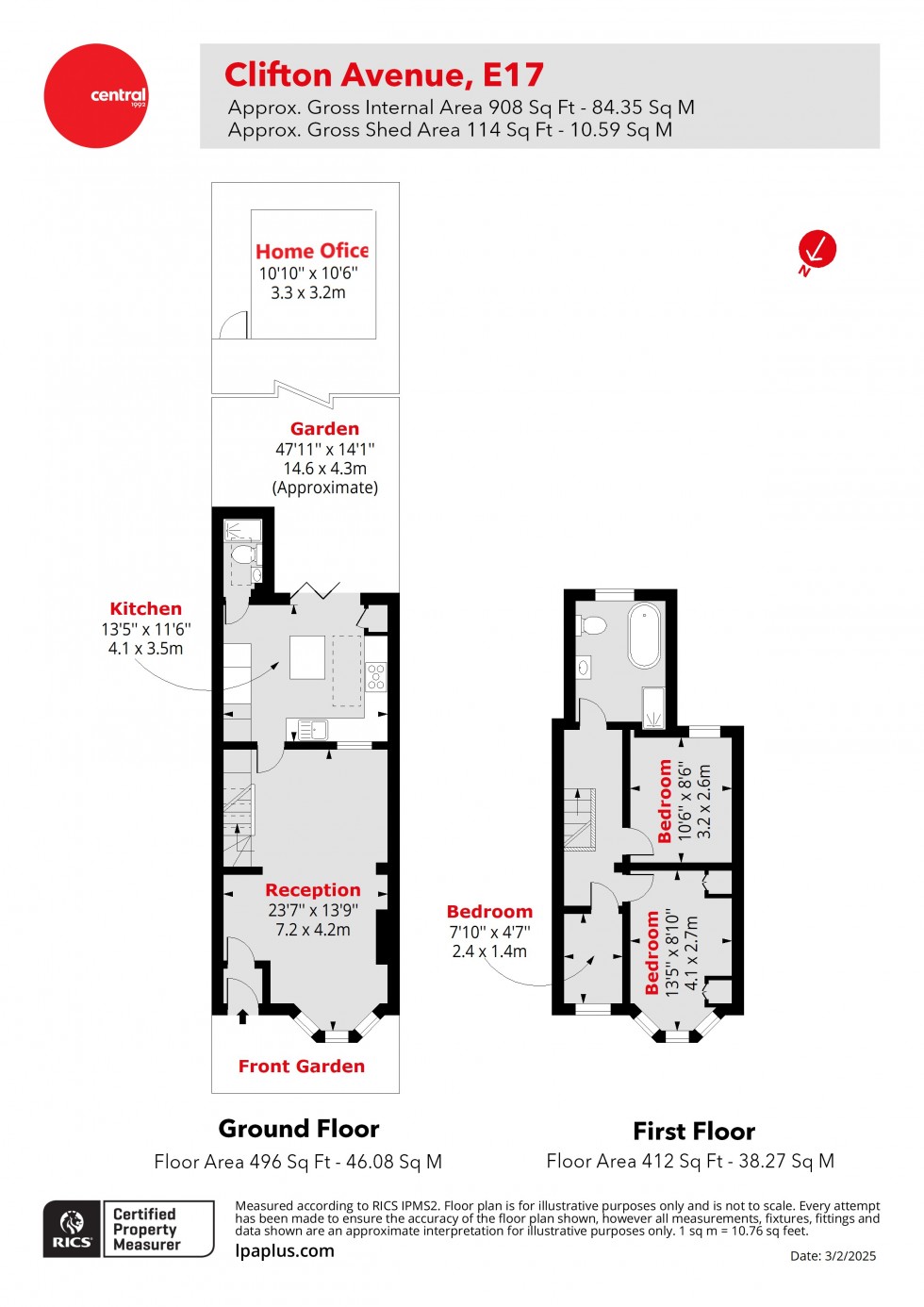 Floorplan for Walthamstow, London