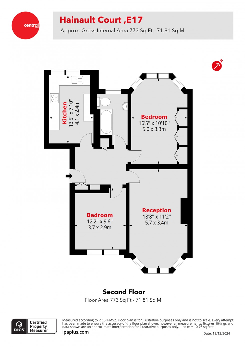 Floorplan for Forest Rise, Walthamstow, London