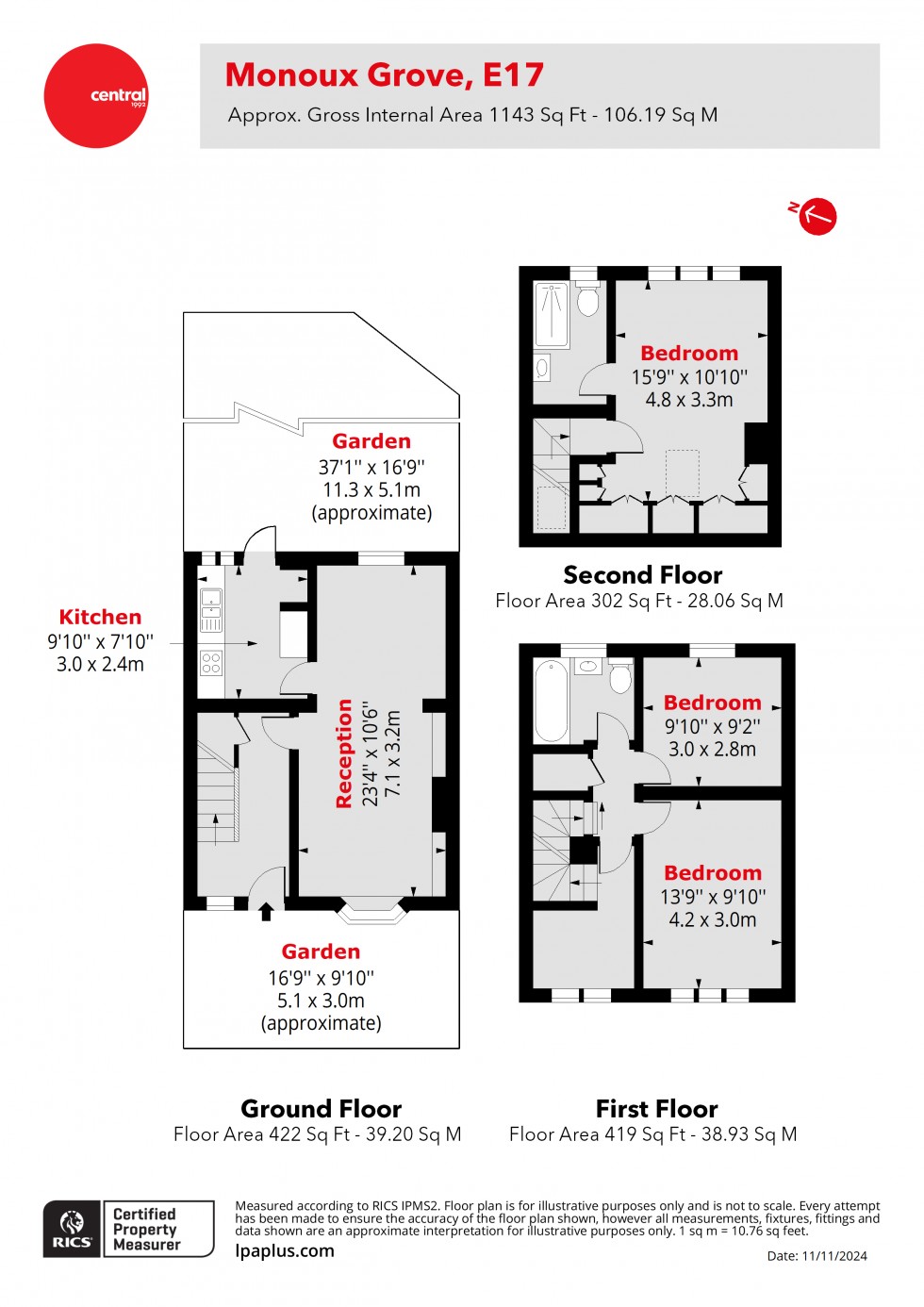 Floorplan for Walthamstow, London