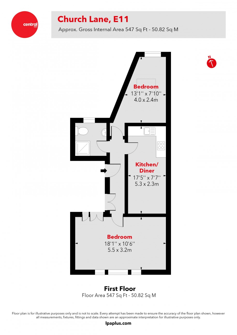 Floorplan for Leytonstone, London