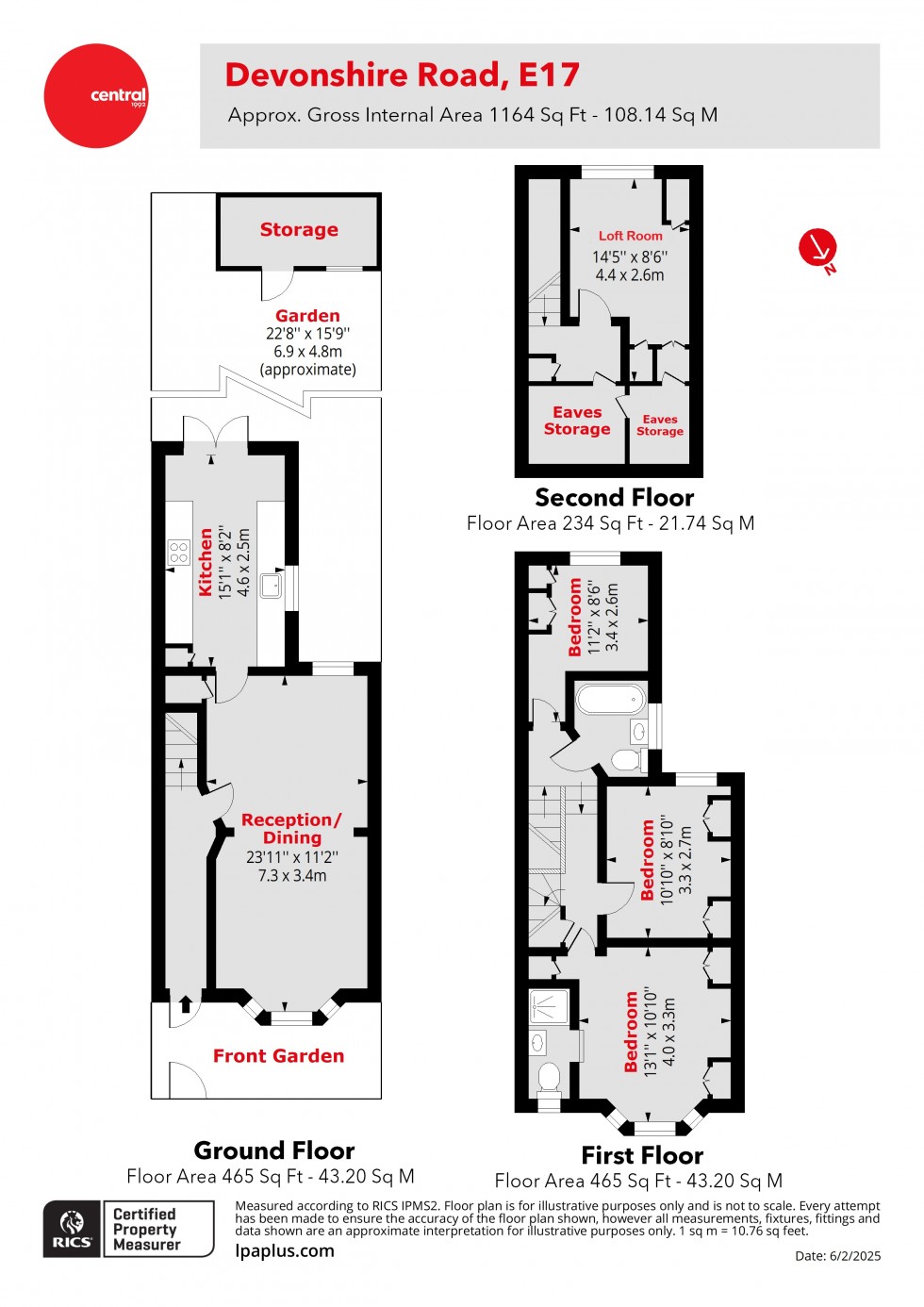 Floorplan for Walthamstow, London