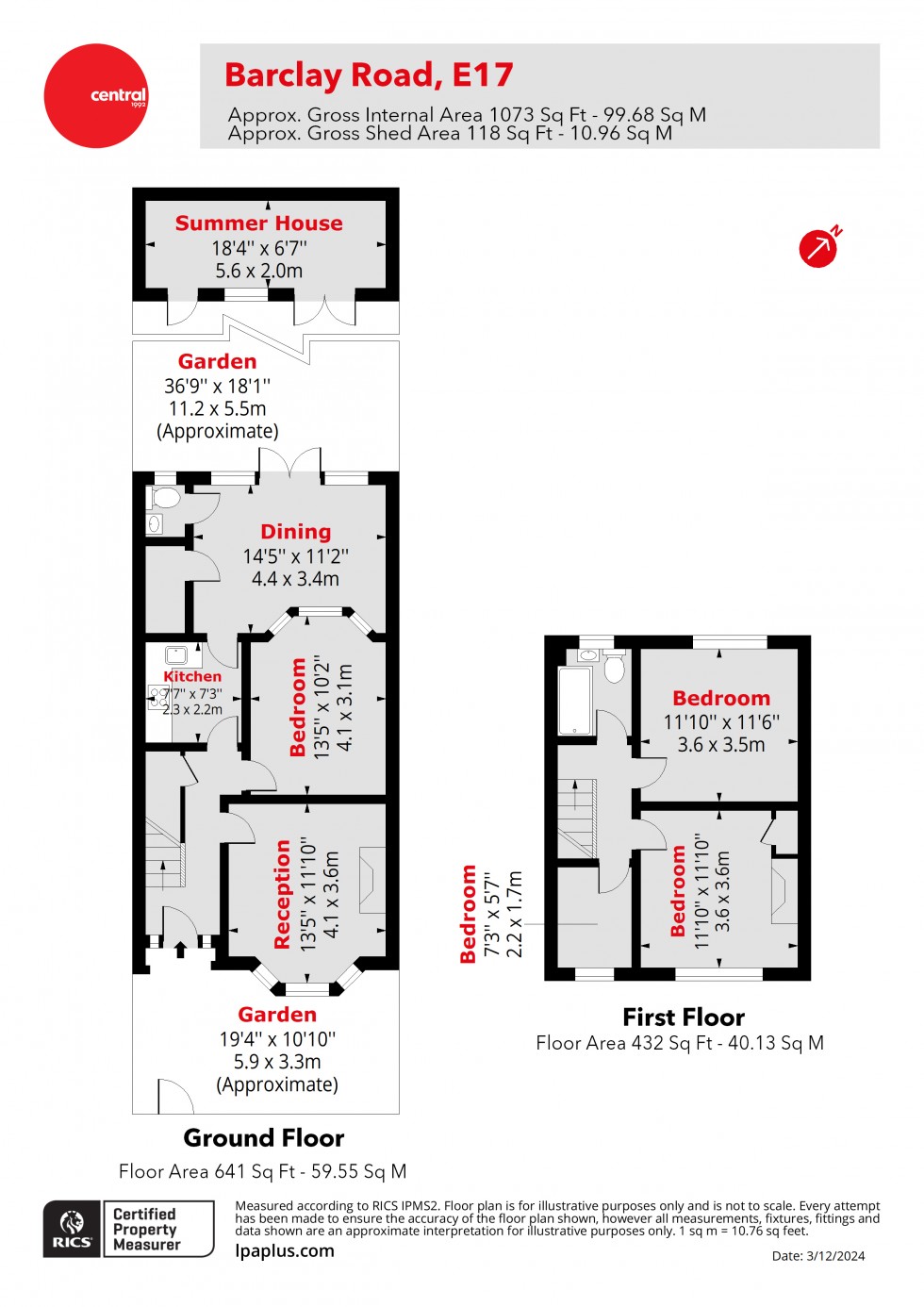 Floorplan for Walthamstow, London