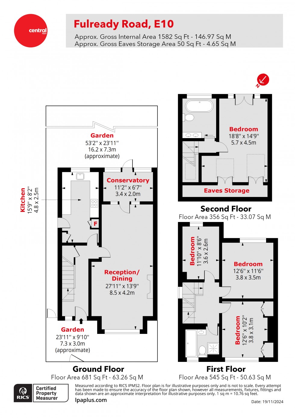 Floorplan for Leyton, London