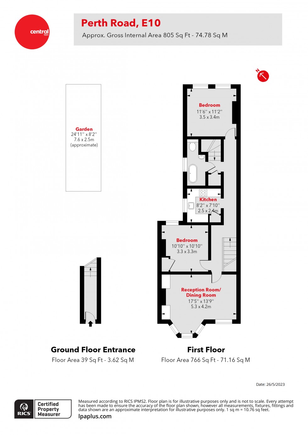 Floorplan for Leyton, London