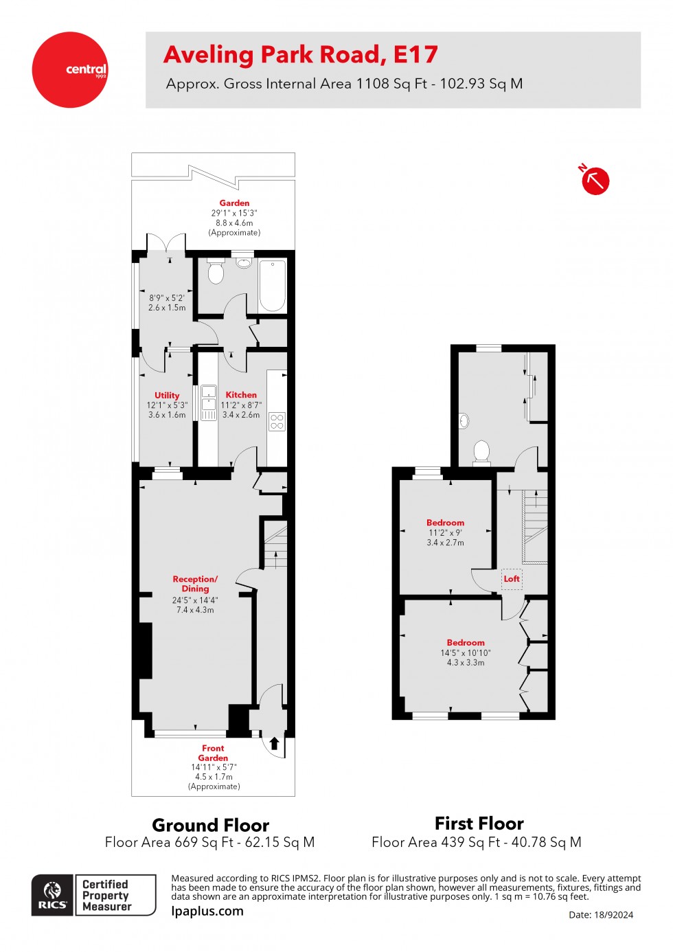 Floorplan for Walthamstow, London