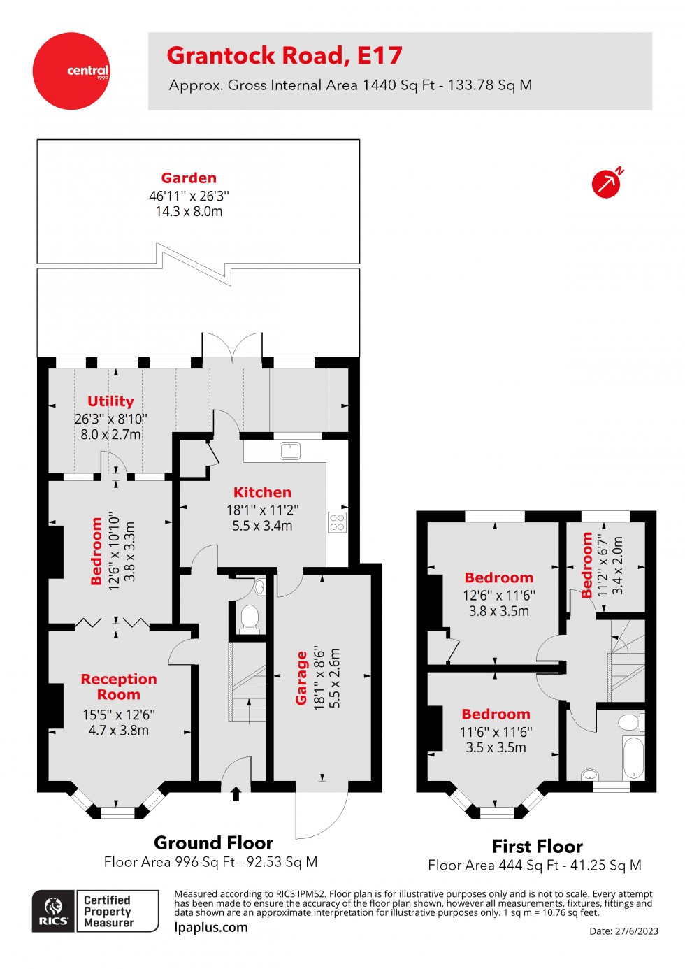 Floorplan for Walthamstow, London