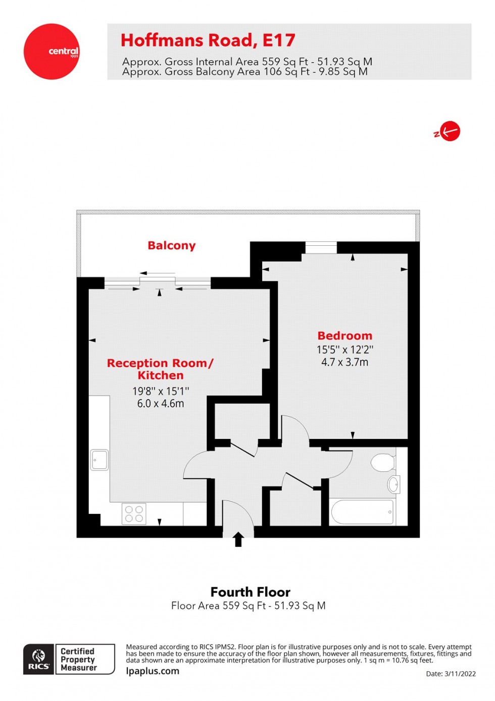 Floorplan for Walthamstow, London