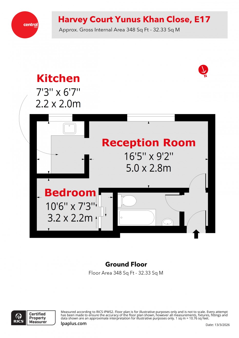 Floorplan for 6 Yunus Khan Close, Walthamstow, London