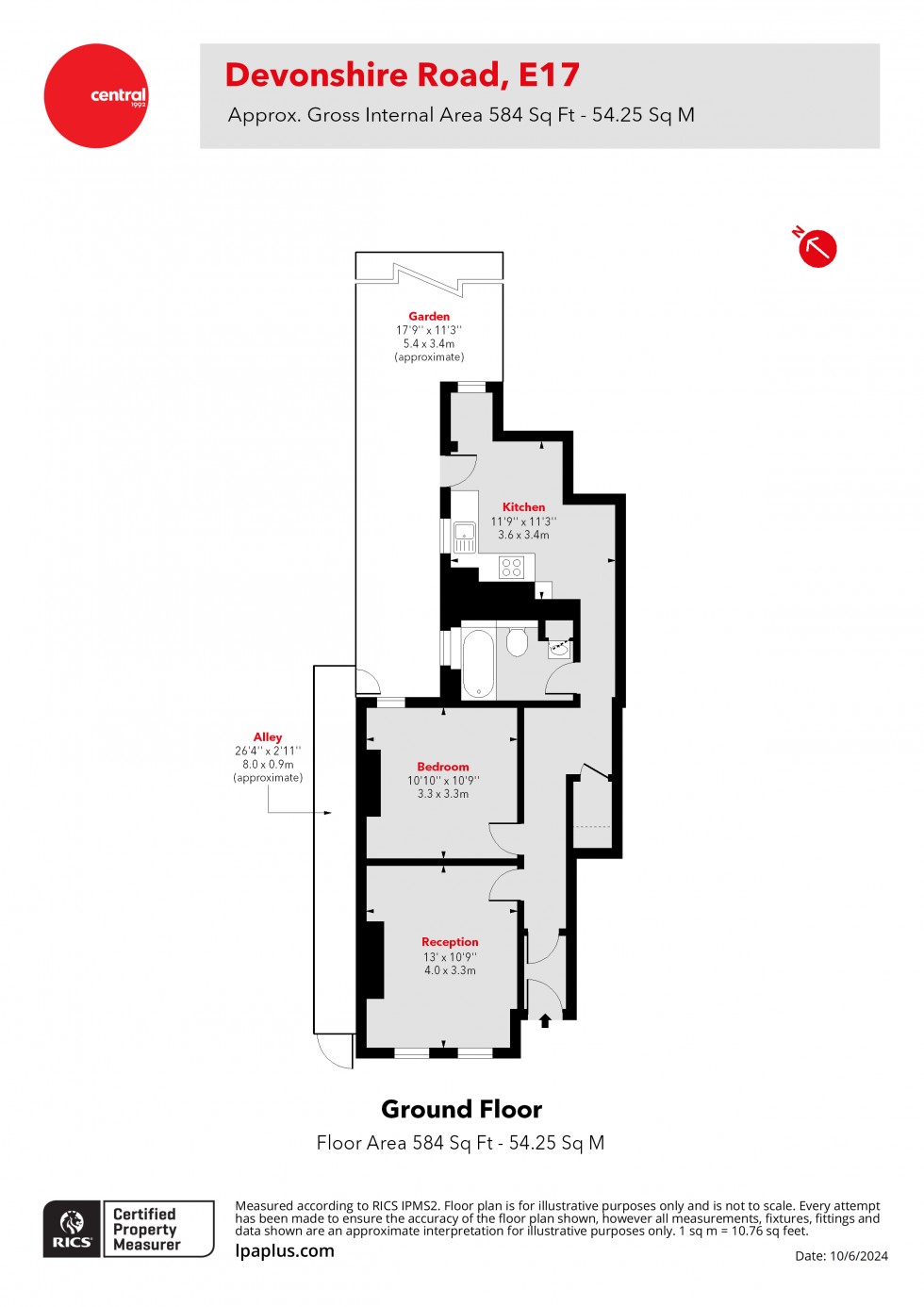 Floorplan for Walthamstow, London