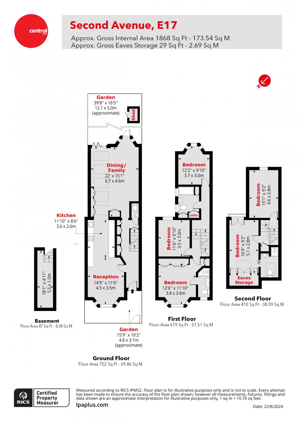 Floorplan for Walthamstow, London