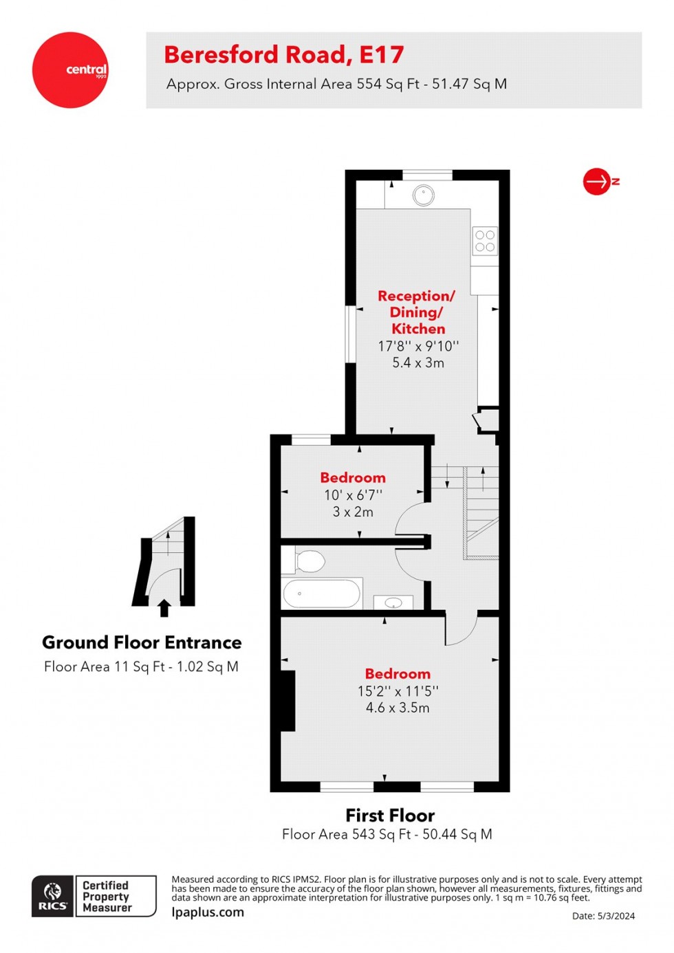 Floorplan for Walthamstow, London