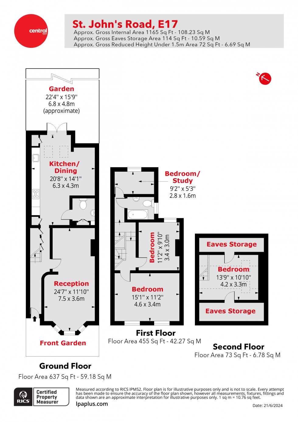 Floorplan for Walthamstow, London