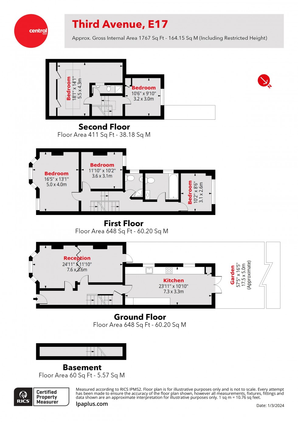 Floorplan for Walthamstow, London