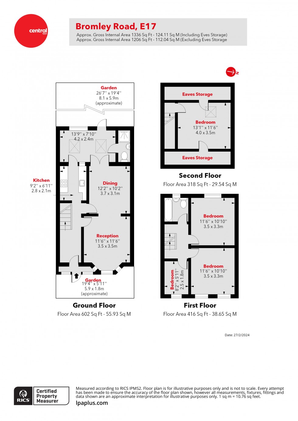 Floorplan for Walthamstow, London