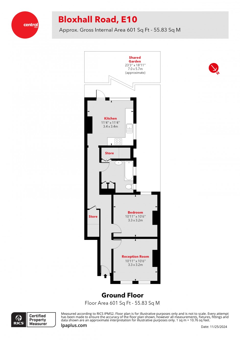 Floorplan for Leyton, London