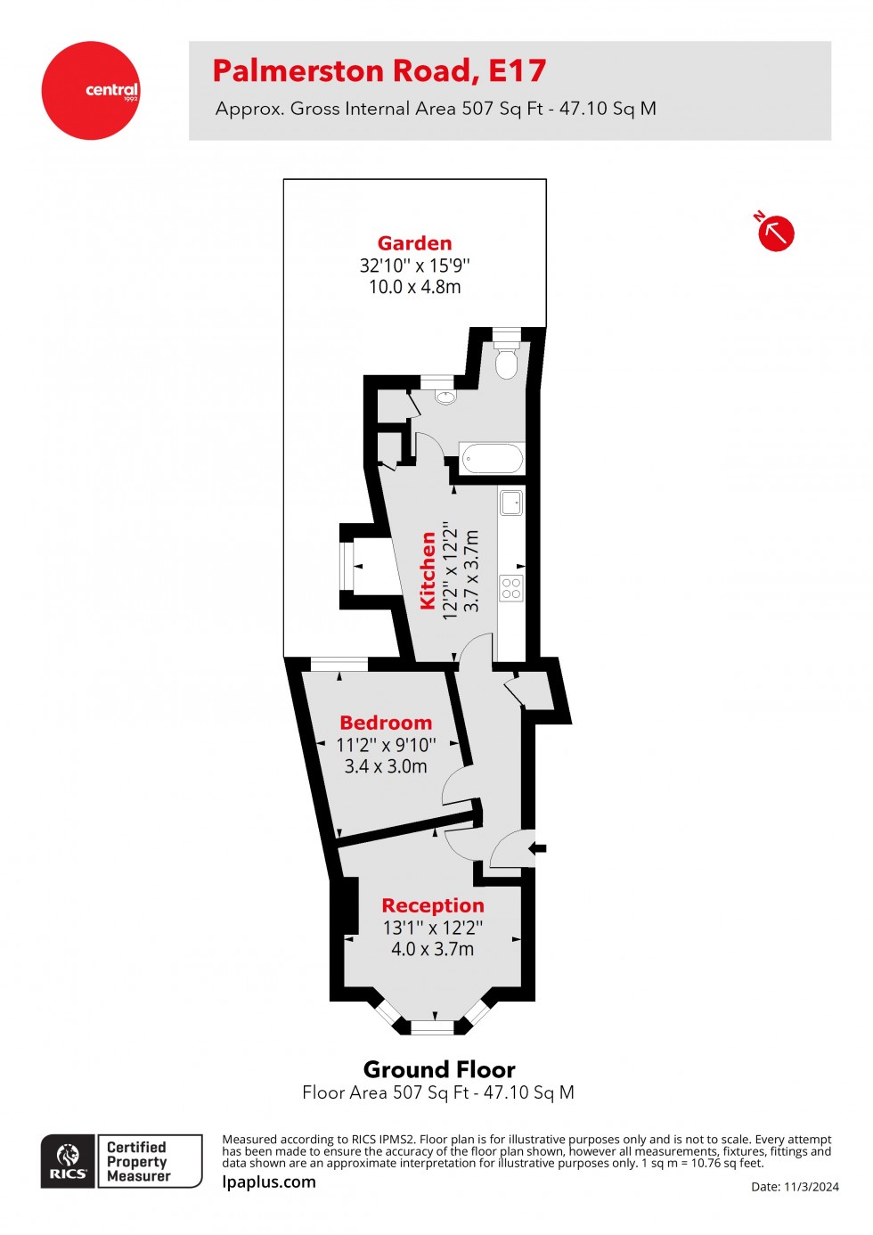 Floorplan for Walthamstow, London