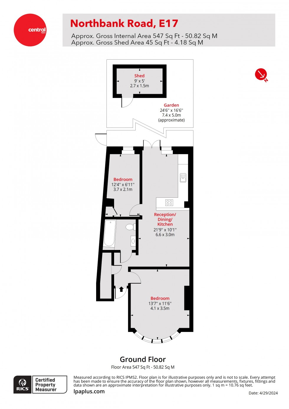 Floorplan for Walthamstow, London