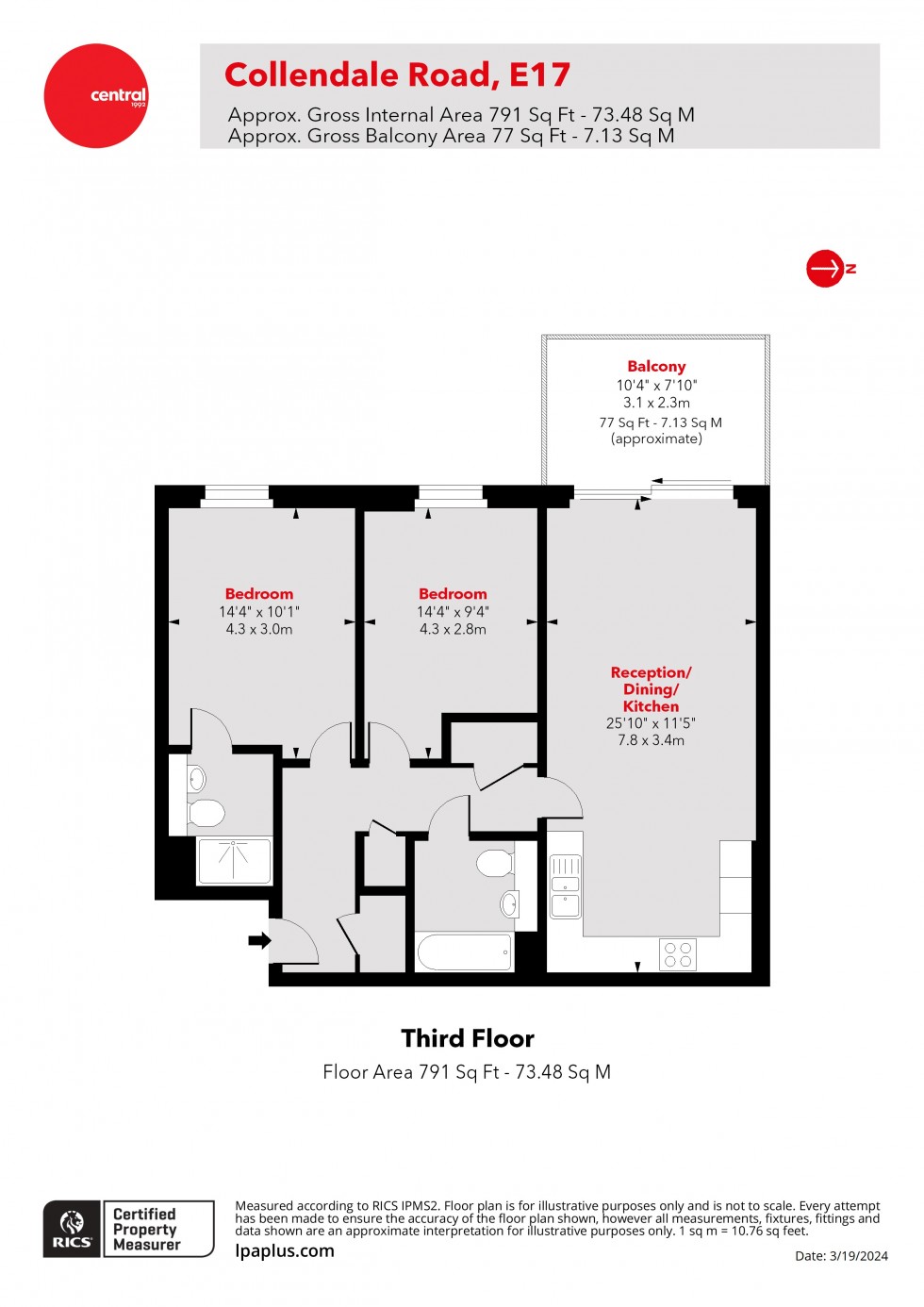 Floorplan for Walthamstow, London