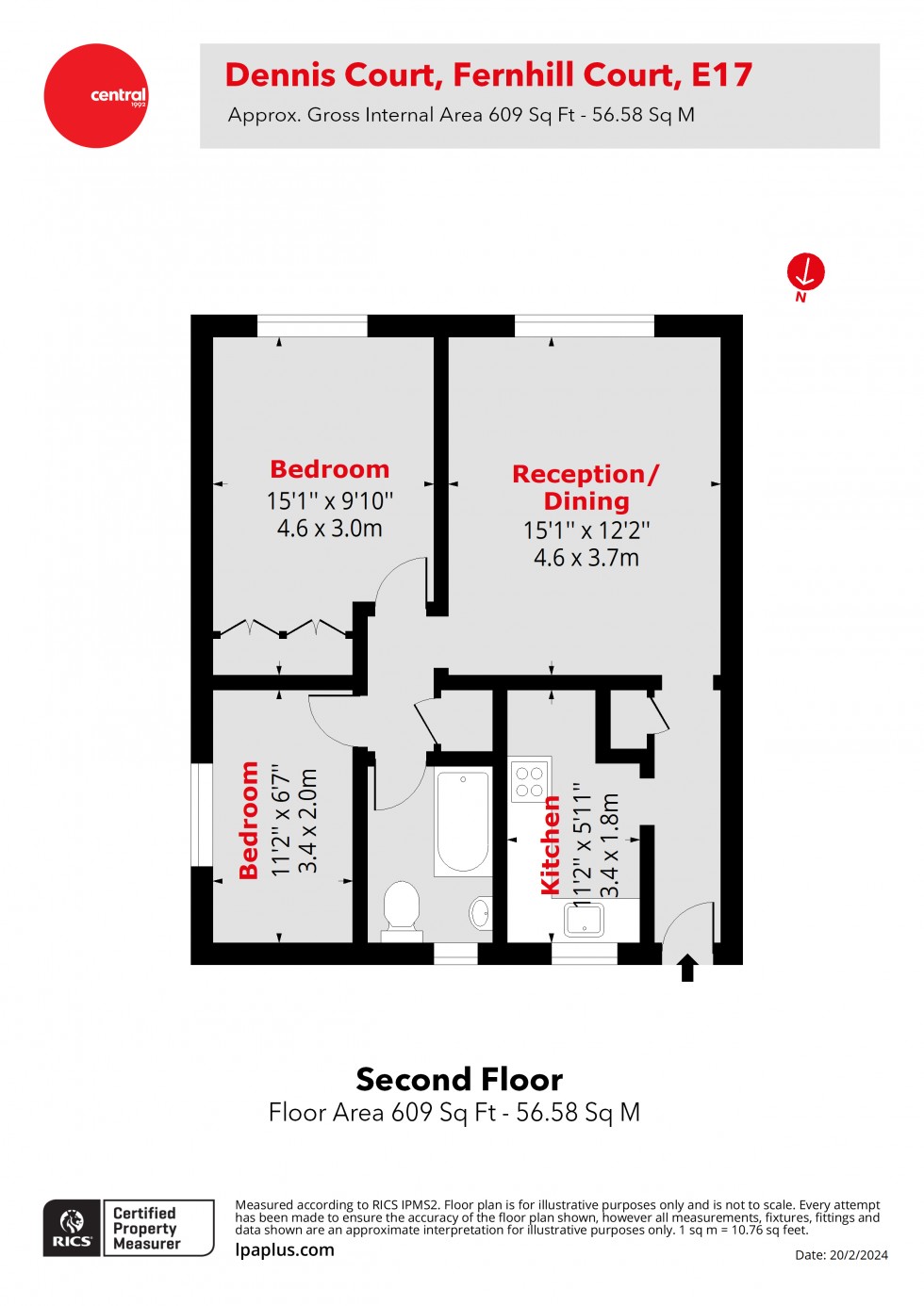 Floorplan for Fernhill Court, Walthamstow, London