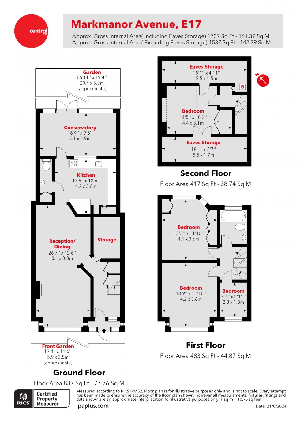 Floorplan for Walthamstow, London