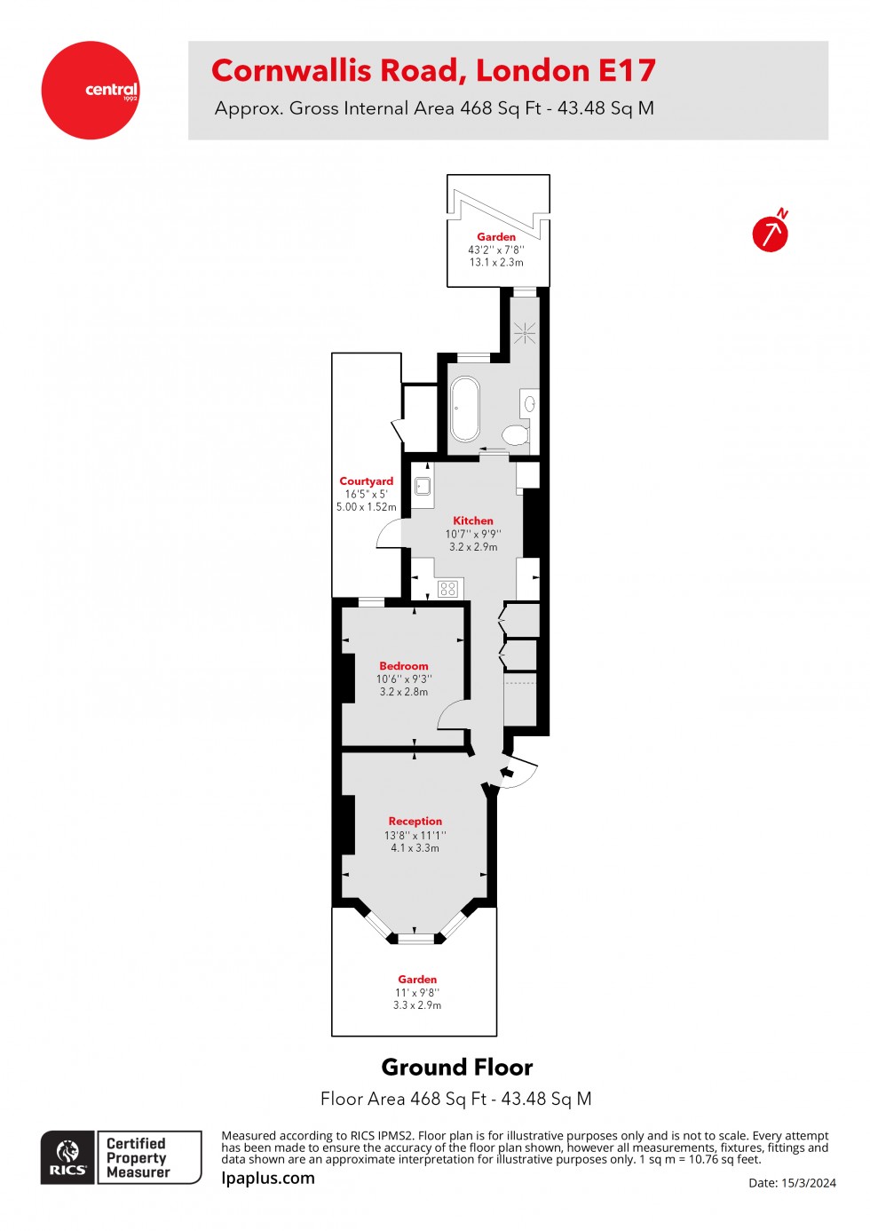 Floorplan for Walthamstow, London