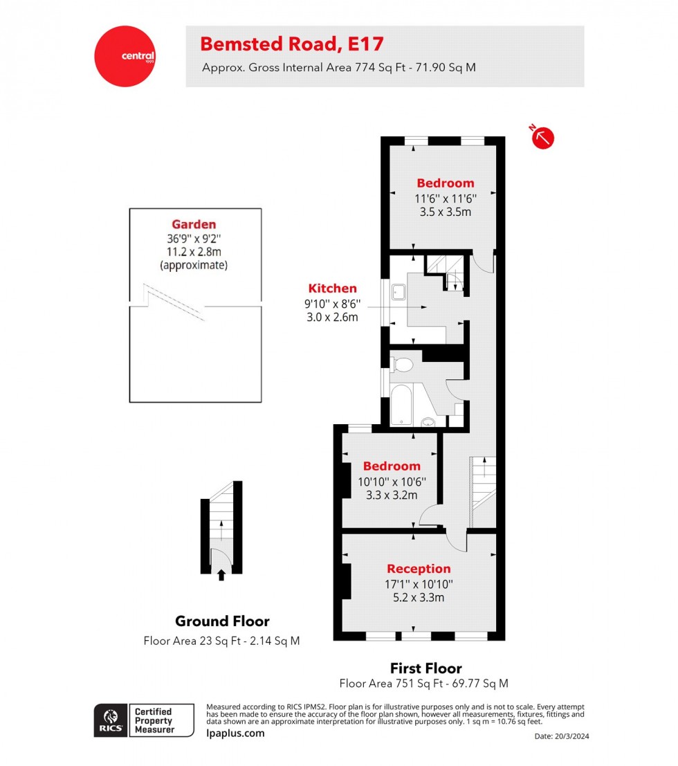 Floorplan for Walthamstow, London