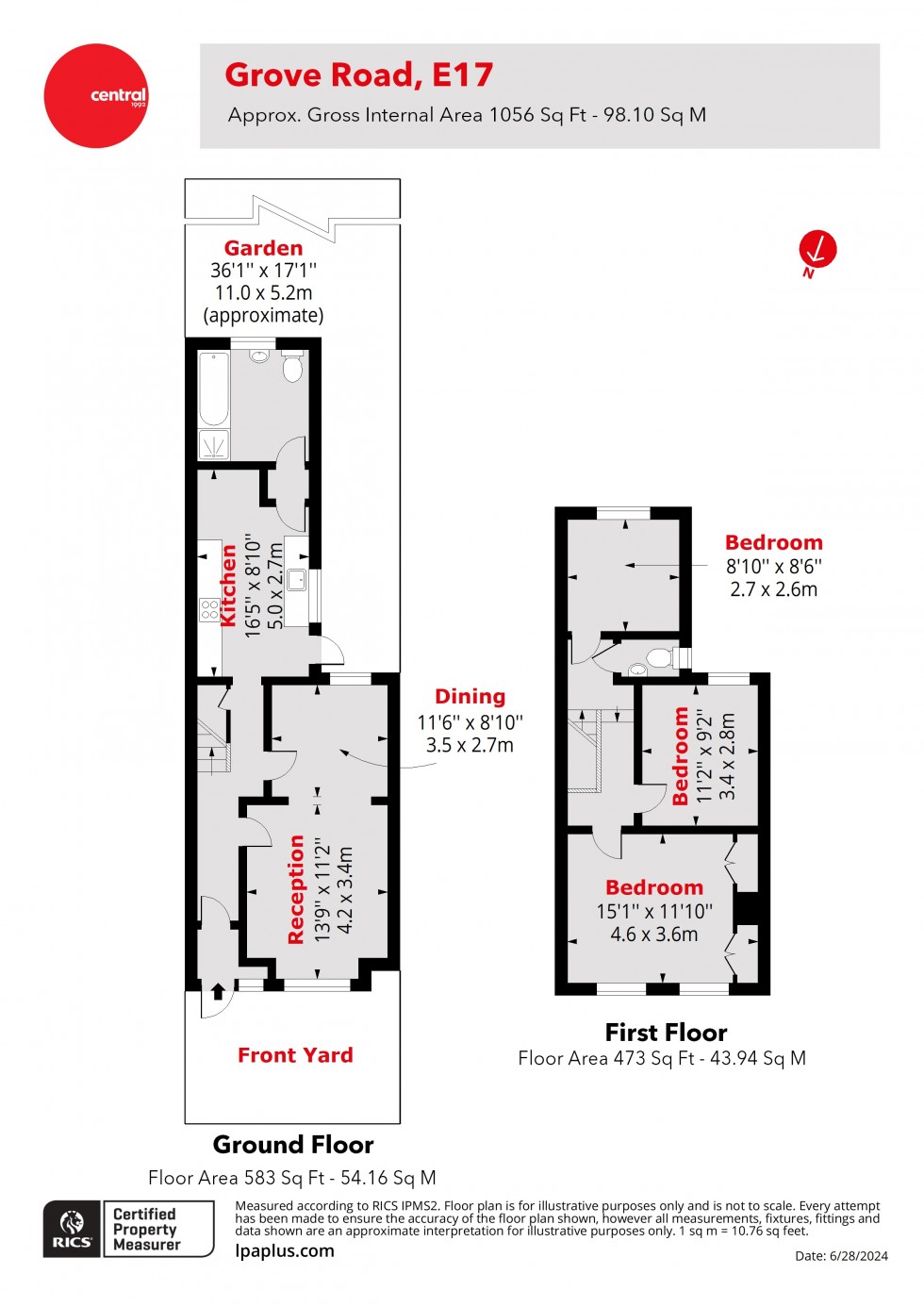 Floorplan for Walthamstow, London