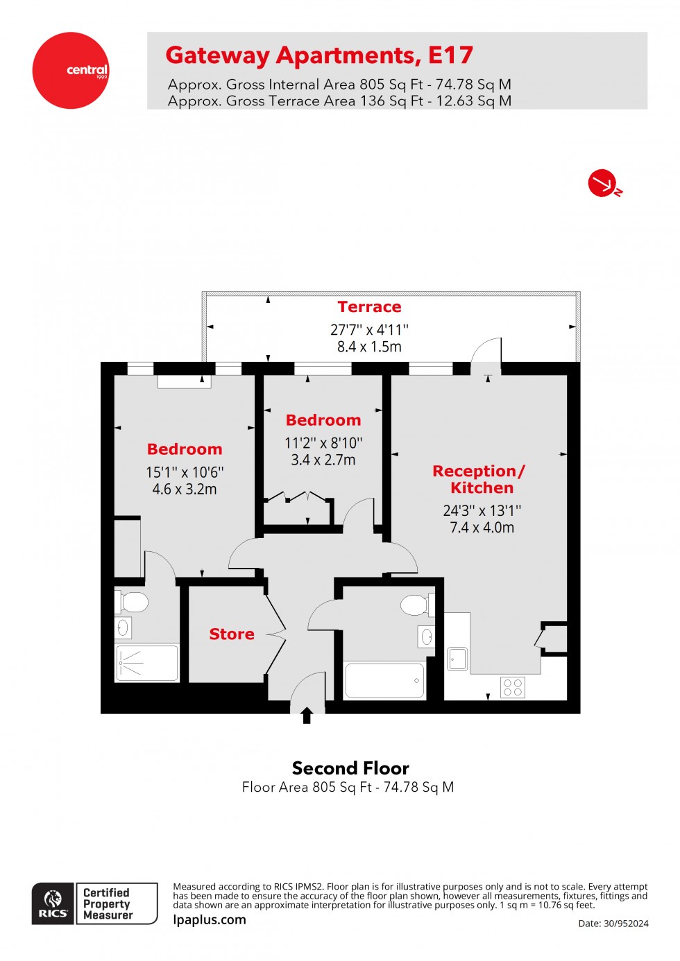 Floorplan for Walthamstow, London