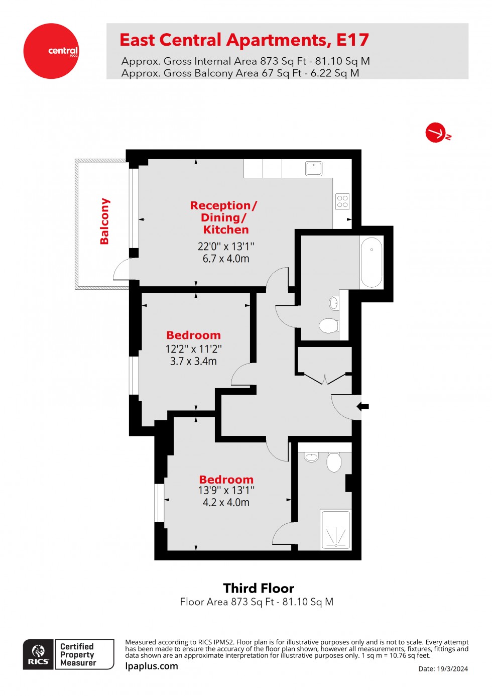 Floorplan for Hoe Street, London