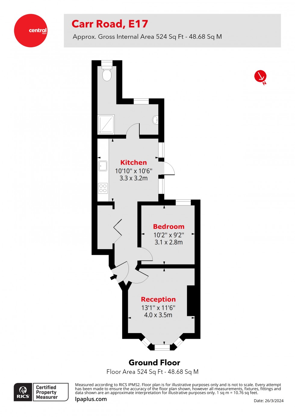 Floorplan for Walthamstow, London