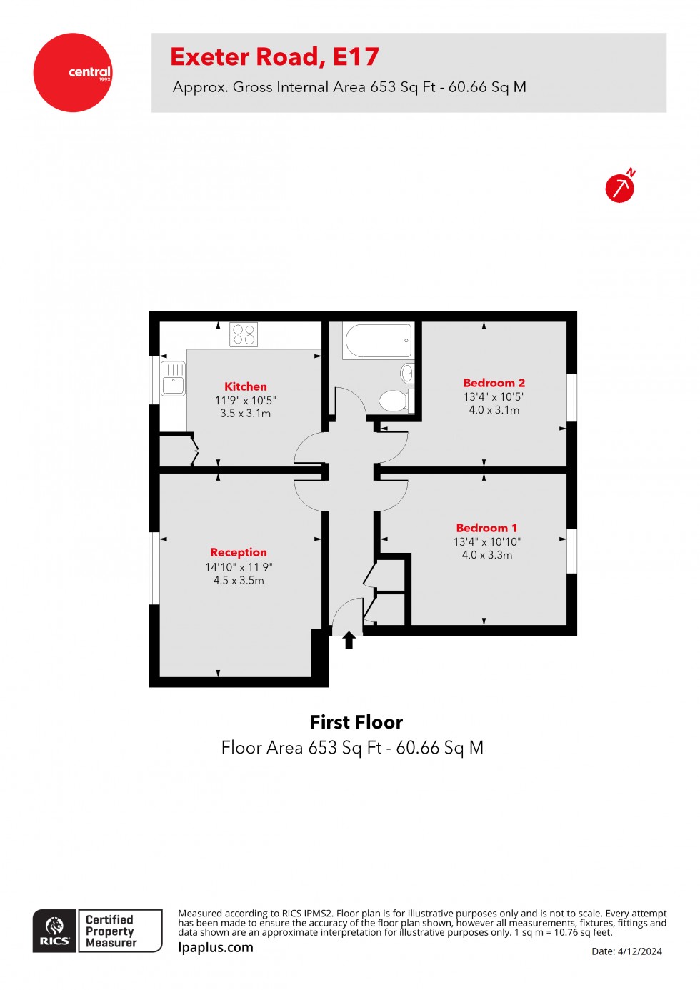 Floorplan for Walthamstow, London